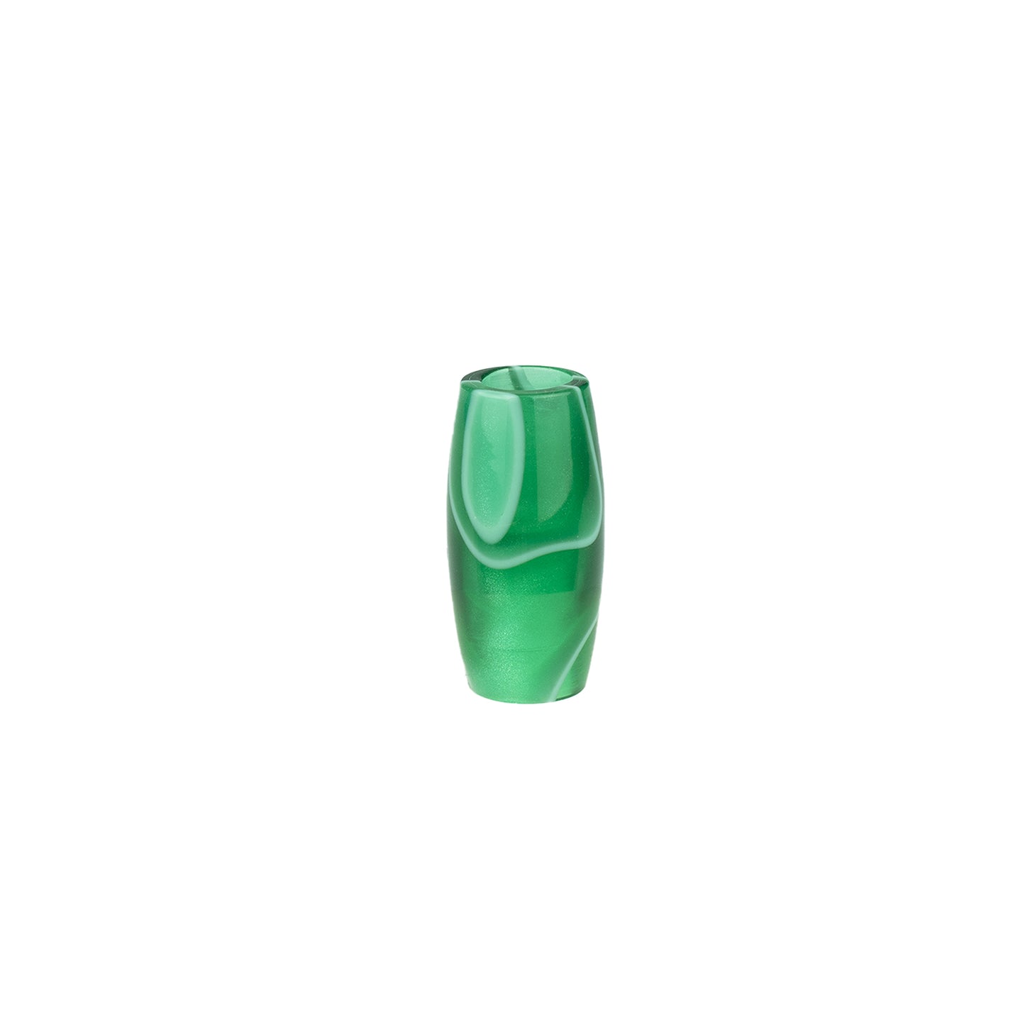 Perles Acryliques Vert/Ligne Blanche