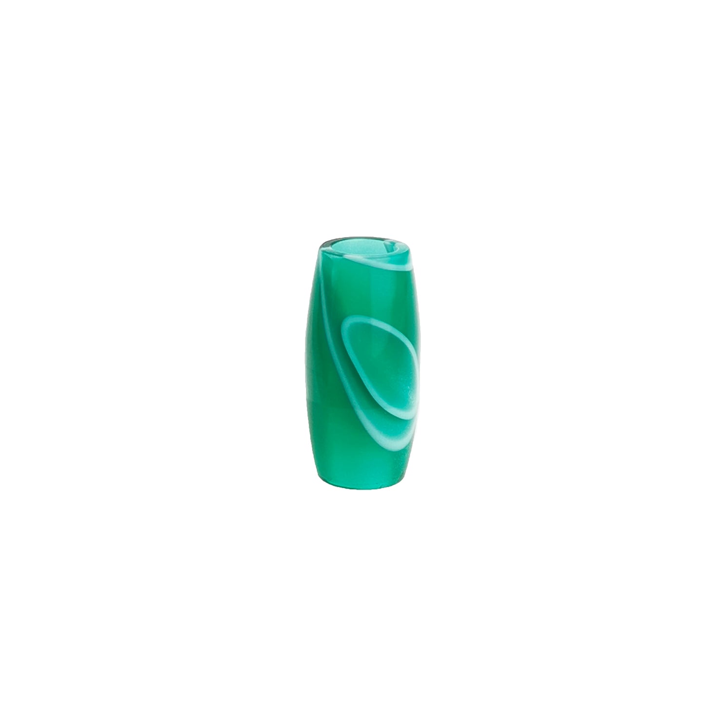 Perles Acryliques Vert/Ligne Blanche