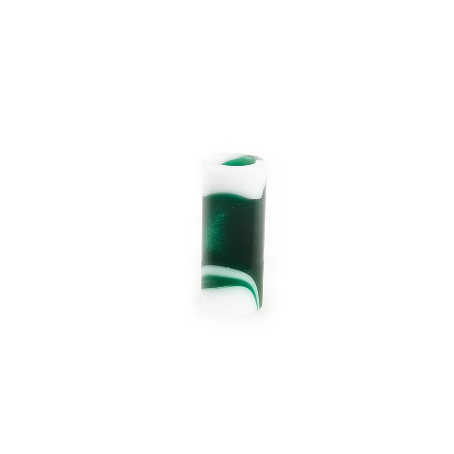 Perles Acryliques Vert/Blanc