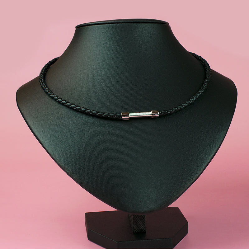Collier en cuir tressé - Collier modulable