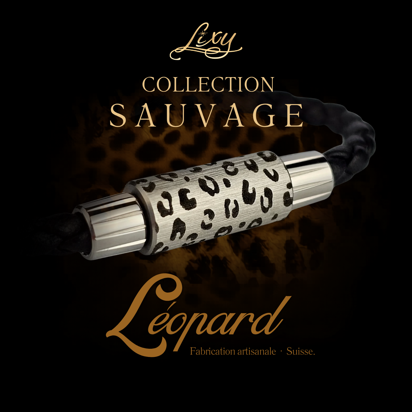 Perle Interchangeable - 🐆 PERLE LÉOPARD | Collection Sauvage