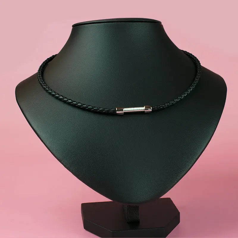 Collier en cuir tressé - Collier modulable